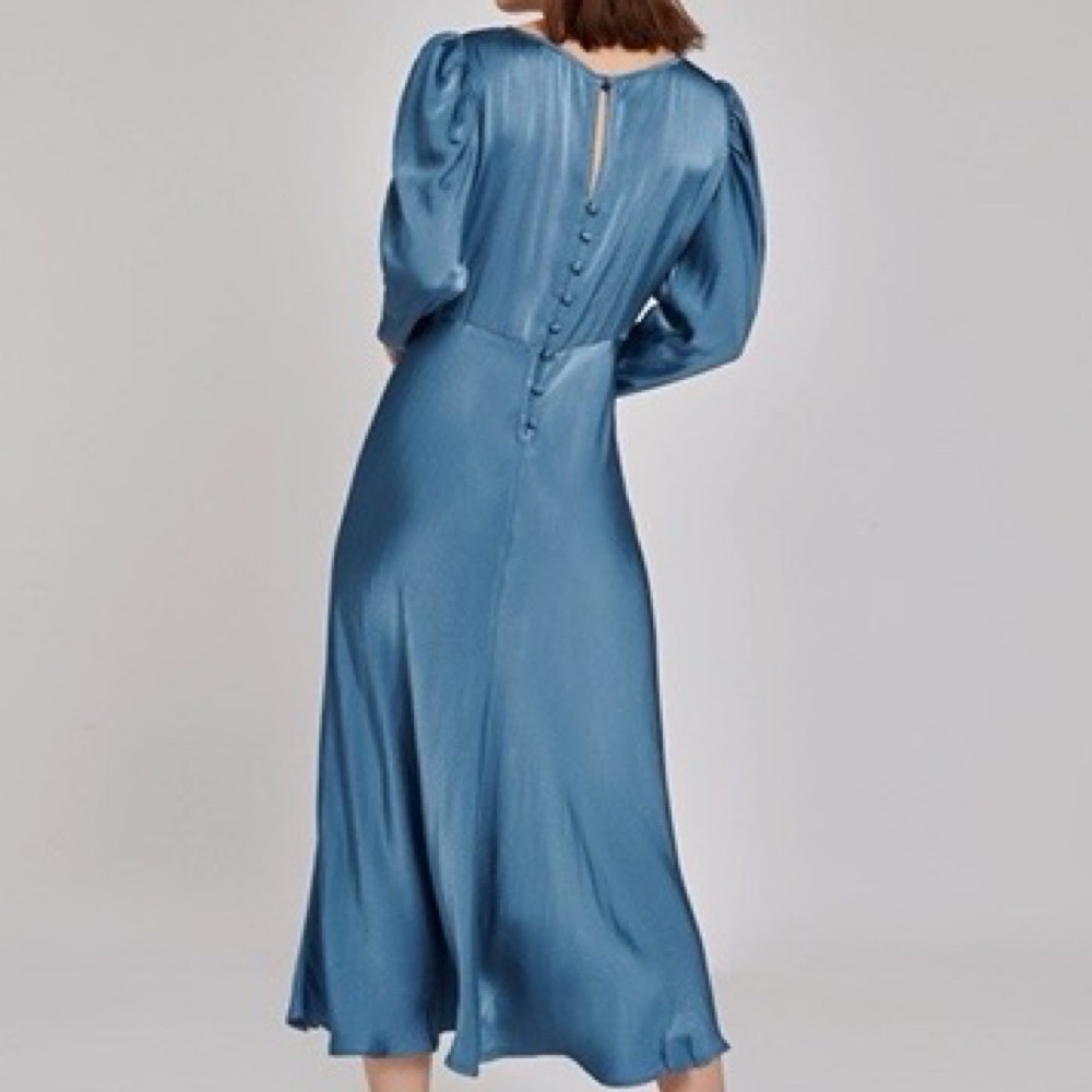 Elegant Gray Button-Up Dress ghost London